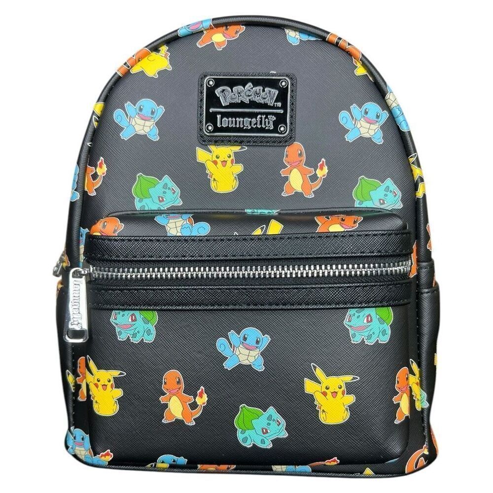 NEW Loungefly CL Exclusive Pokémon Starters Black Mini‎ Backpack